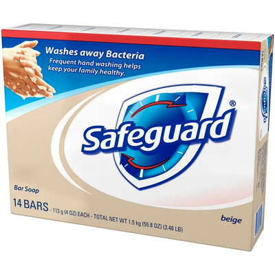 Safeguard 14 bars 4 ounce (113 gram) each beige antibacteri
