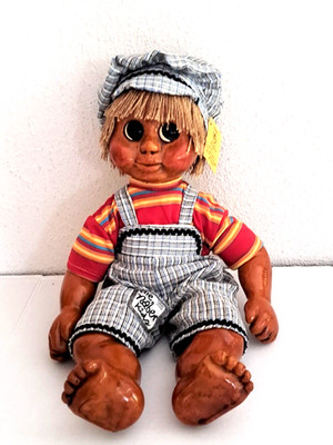 Vintage 1985 NABER Gestalt Kids Wood Doll JAKE Blonde Alaska SIGNED New W Tags