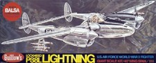 Guillows 2001 1:16 Lightning 40 Wingspan P38L Balsa Military Aircraft Plane Kit