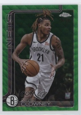 2025-26 Topps Chrome Green Wave Refractor 39/99 Noah Clowney #23 11nu