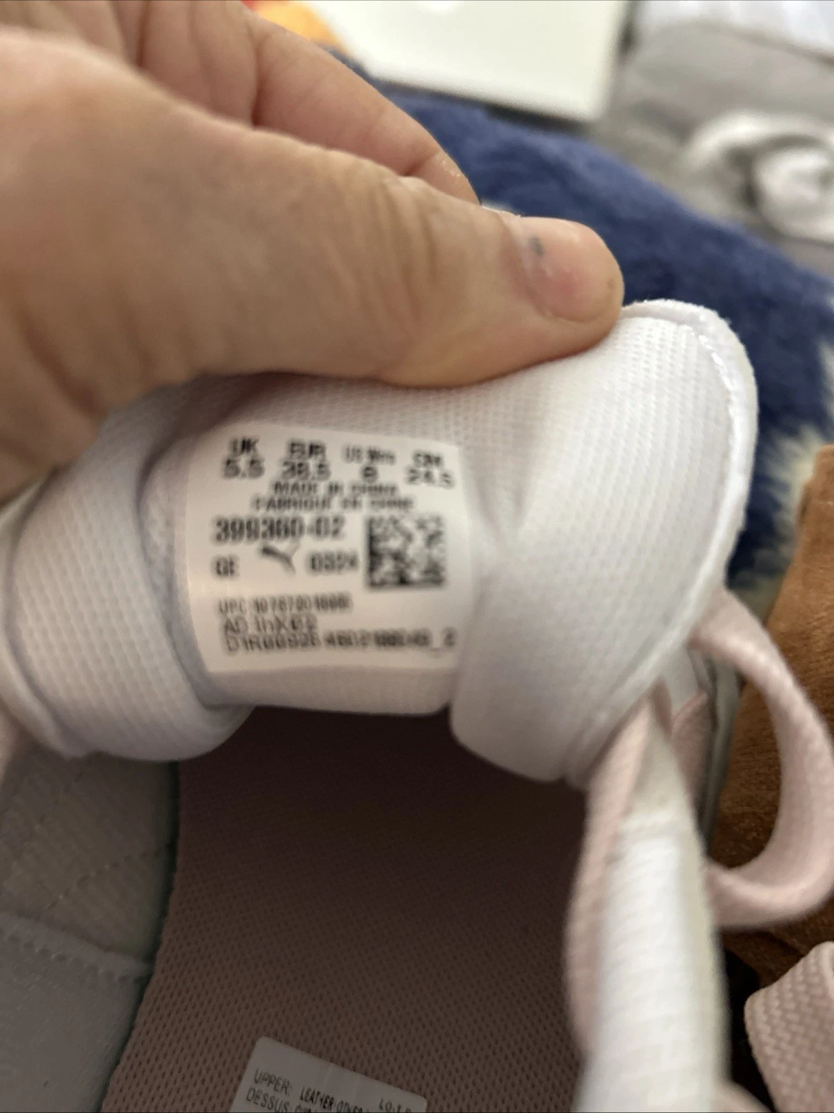 Scarpe sneakers Puma Club Pearl stringate donna bianco sporco rosa pelle