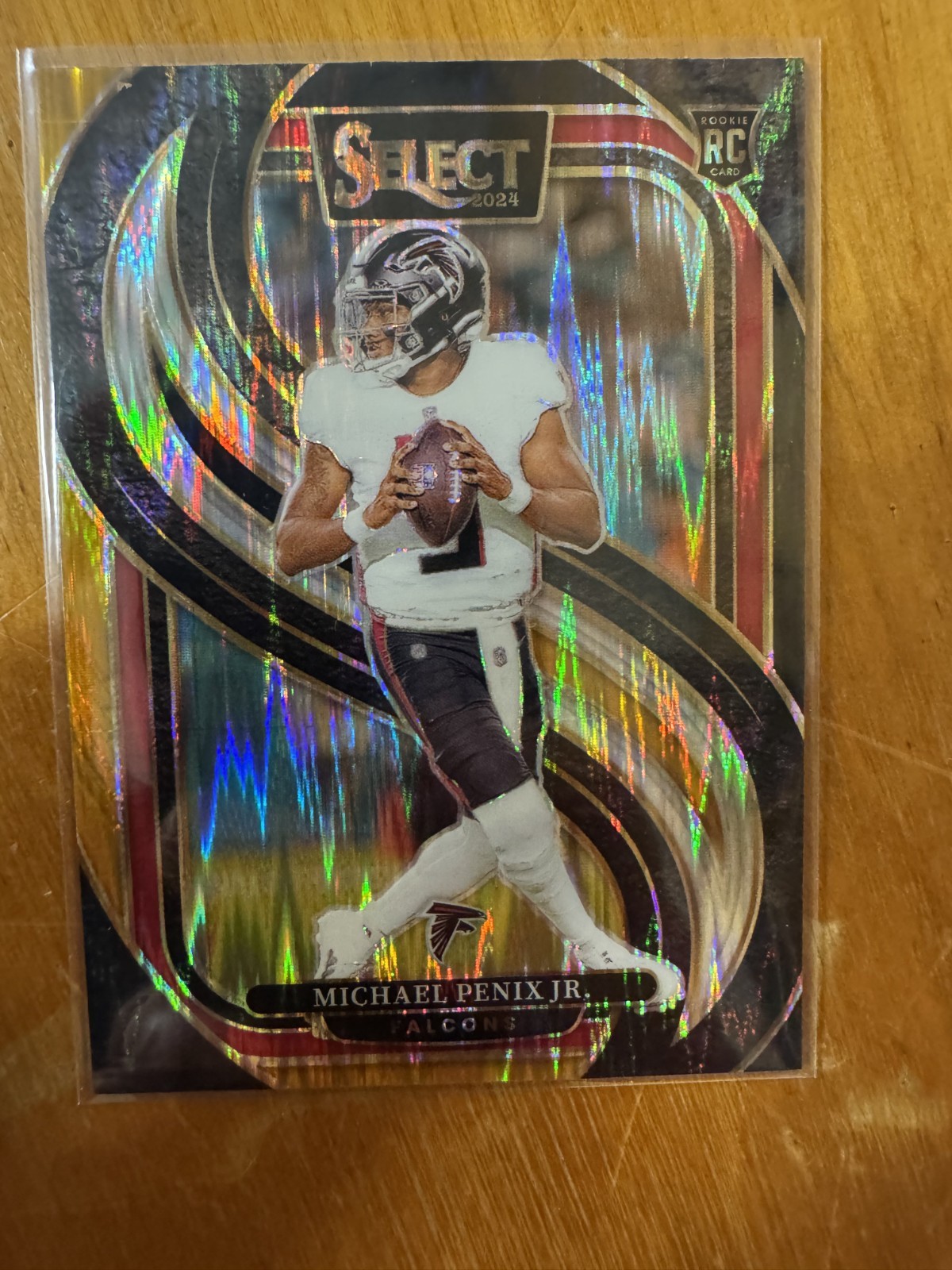 2024 Michael Penix Jr - Panini Select Premier Level Black & Gold Shock Prizm RC