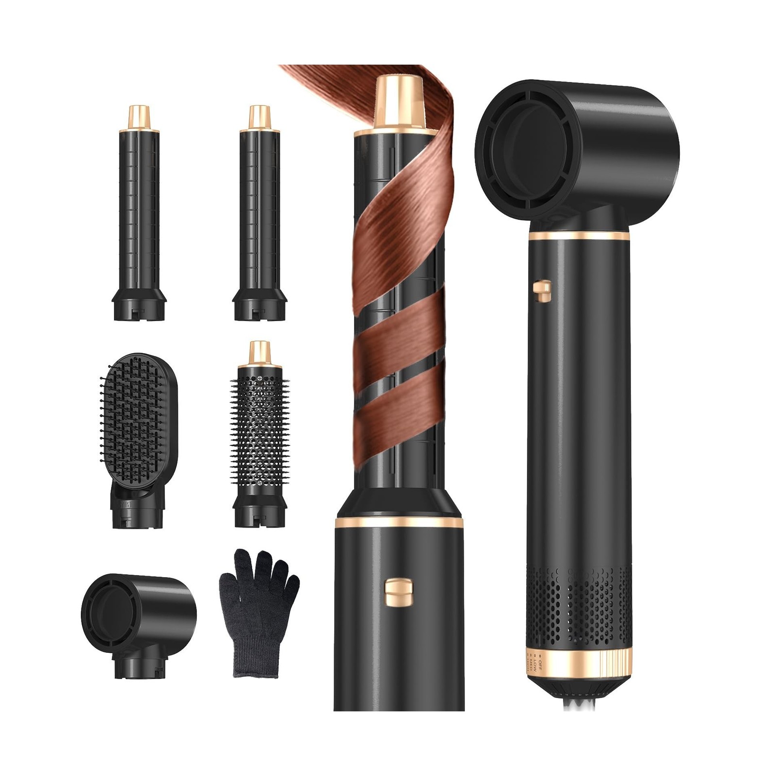 5 in 1 Hair Styler & Hair Dryer Brush, Low-Speed Negative Ionic Air... Fast Ship