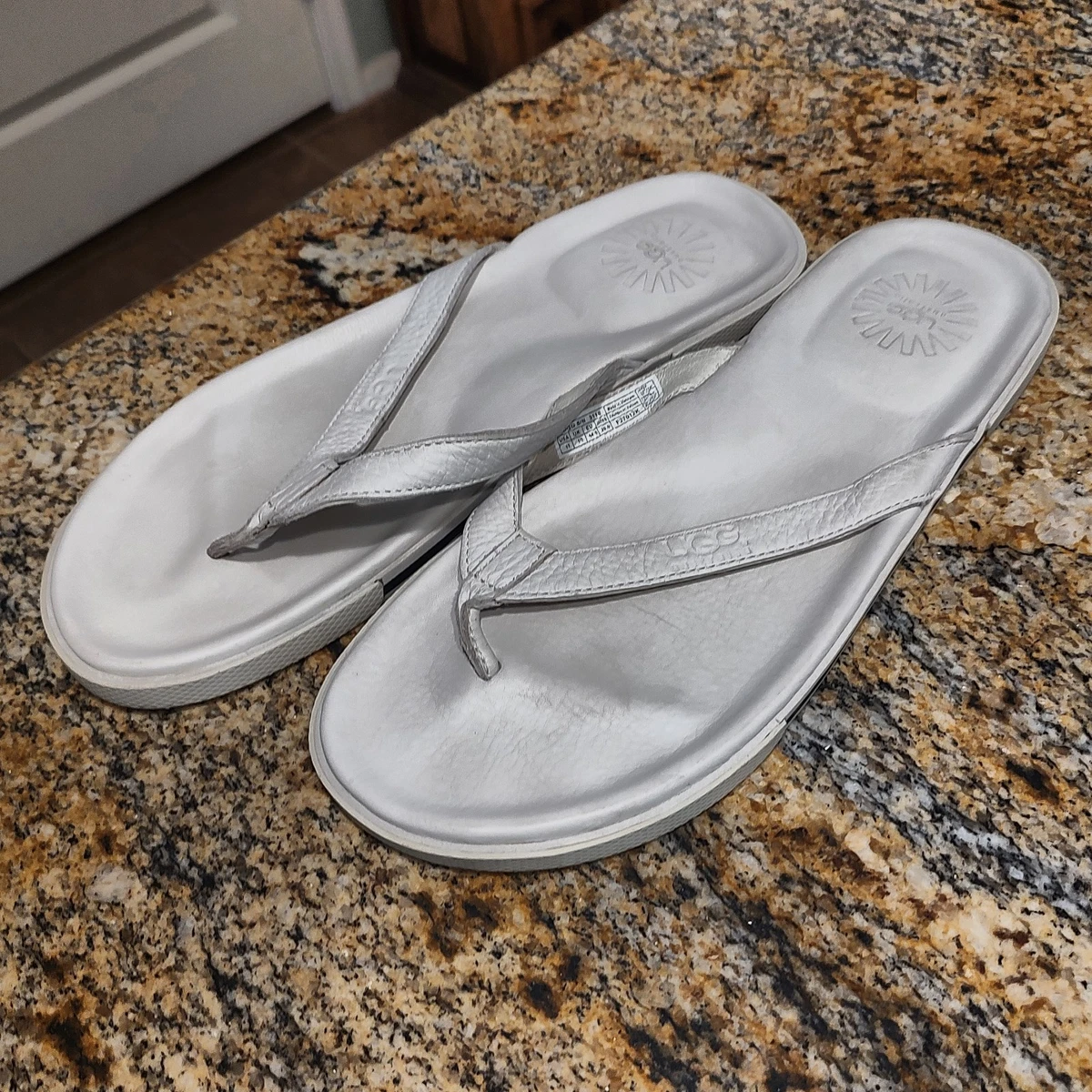Flip Flop White Leather Upper Sandals for Men for sale | eBay display picture 2
