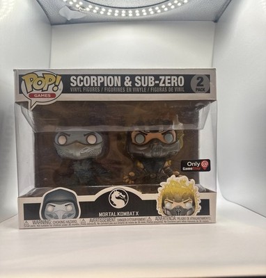 Funko Pop! Mortal Kombat X Scorpion & Sub-Zero GameStop Exclusive 2 Pack!