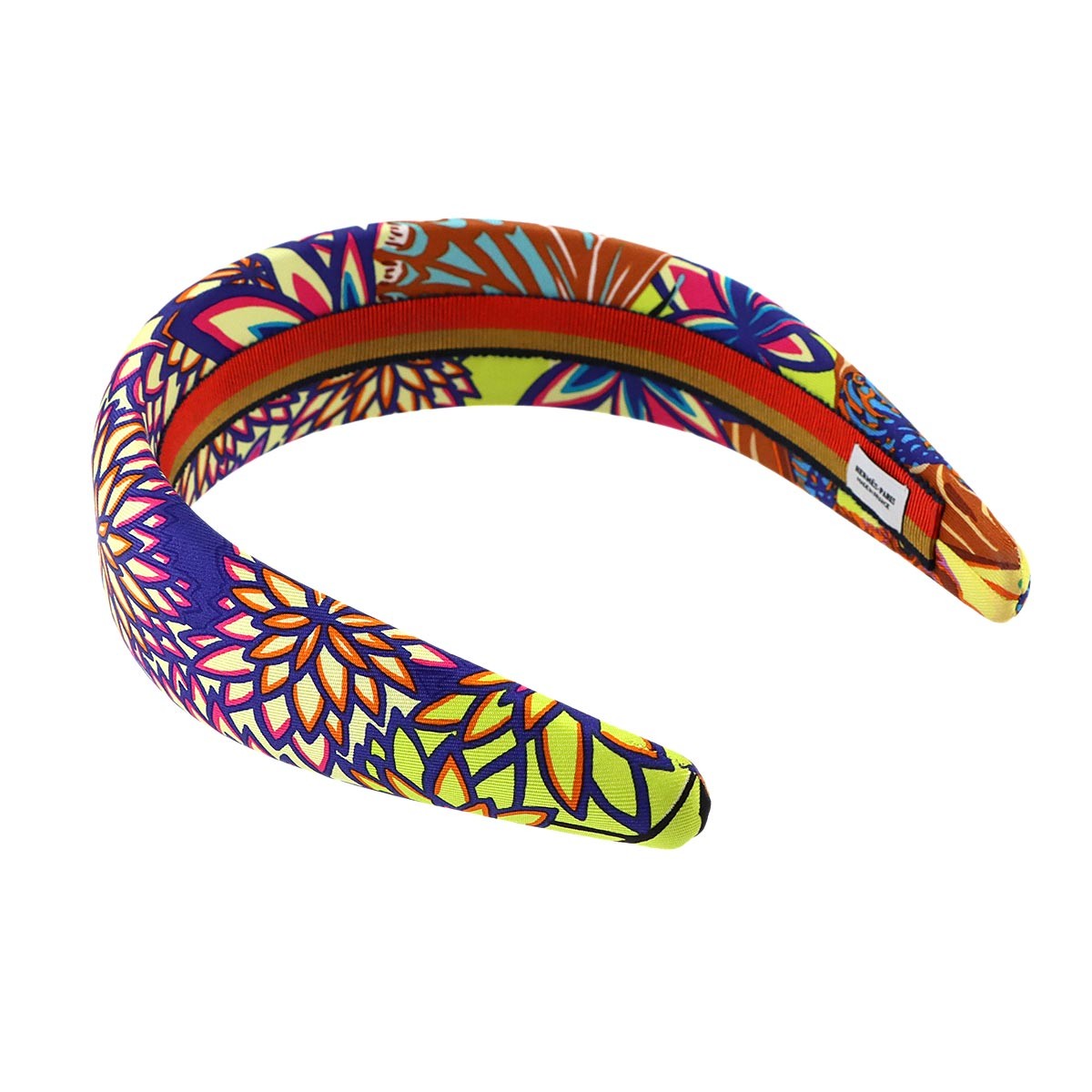 HERMES Gina Wild Singapore Headband Silk Multi color Hair
