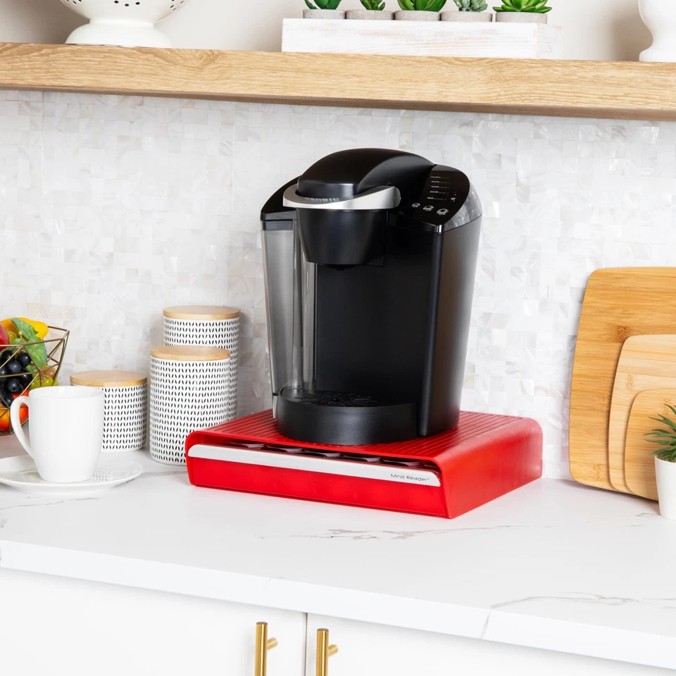 Soporte organizador de cajón Mind Reader para cápsulas de café, 36 almacenamiento, rojo Foto 2 de 4