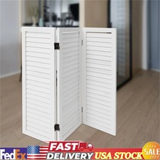 Room Divider Privacy Screen Foldable Partition Stand 3 Panel White USA