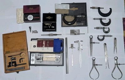 Vintage Machinist Tool Lot Moore & Wright Mitutoyo Messschieber Mikrometer Konvolut