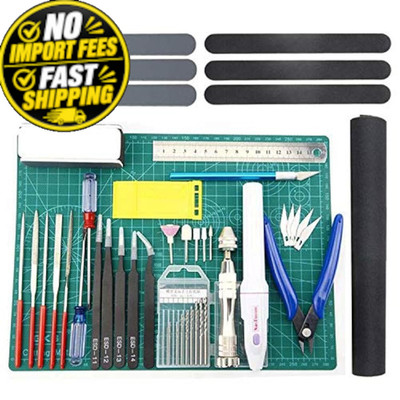 BXQINLENX Professional 33 PCS Model Tools Kit 30 x 22 centimeters, Multicolor