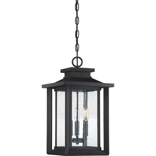 Wakefield - 3 Light Outdoor Hanging Lantern made with Coastal Armour-Earth Black - Picture 2 of 6