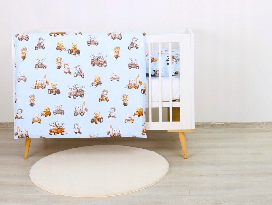 Set Biancheria da Letto per Lettino Neonato 120x90 cm | Copripiumino 2pz | Beep Beep