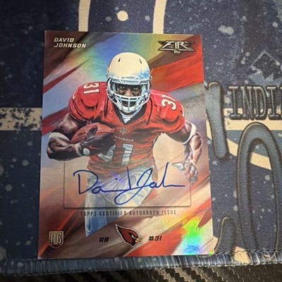Topps 2015 Fire Rookie David Johnson #40 Silver Autographs /200 Cardinals NFL