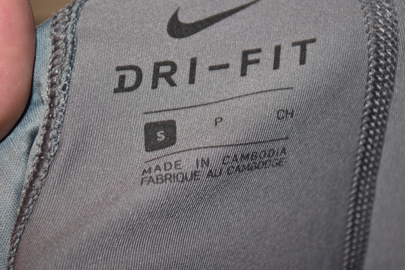 Nike Dri-Fit running tights size Small, gray