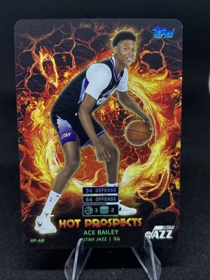 2025-26 Topps Match Attax NBA  Ace Bailey #HP-AB  Rookie Hot Prospects RC Jazz