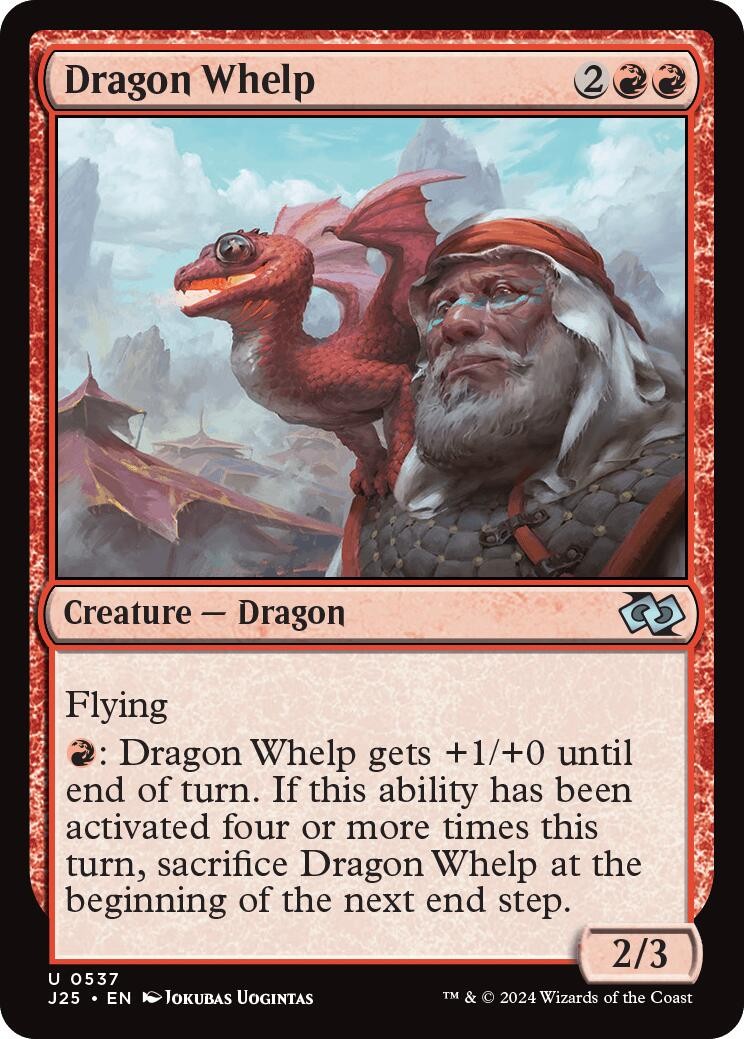 Dragon Whelp - 537 - NM - Uncommon - Foundations Jumpstart-Magic