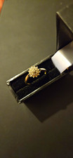9ct White Gold 010 Diamond Cluster Ring Hallmarked 375 Round White Stone