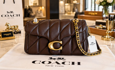 COACH Tabby 20 Quilted Leather Shoulder Bag Brown Crossbody Purse CP149 NEW