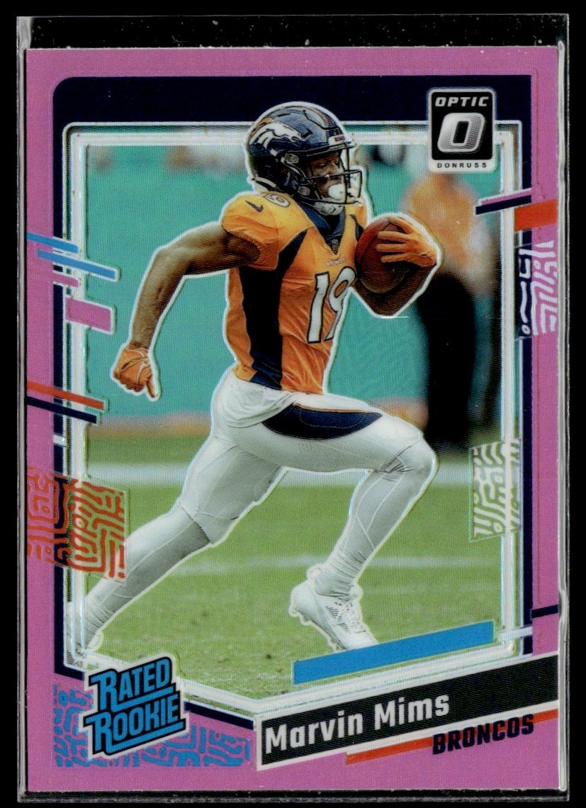 2023 Donruss Optic Pink Marvin Mims RC Denver Broncos #231