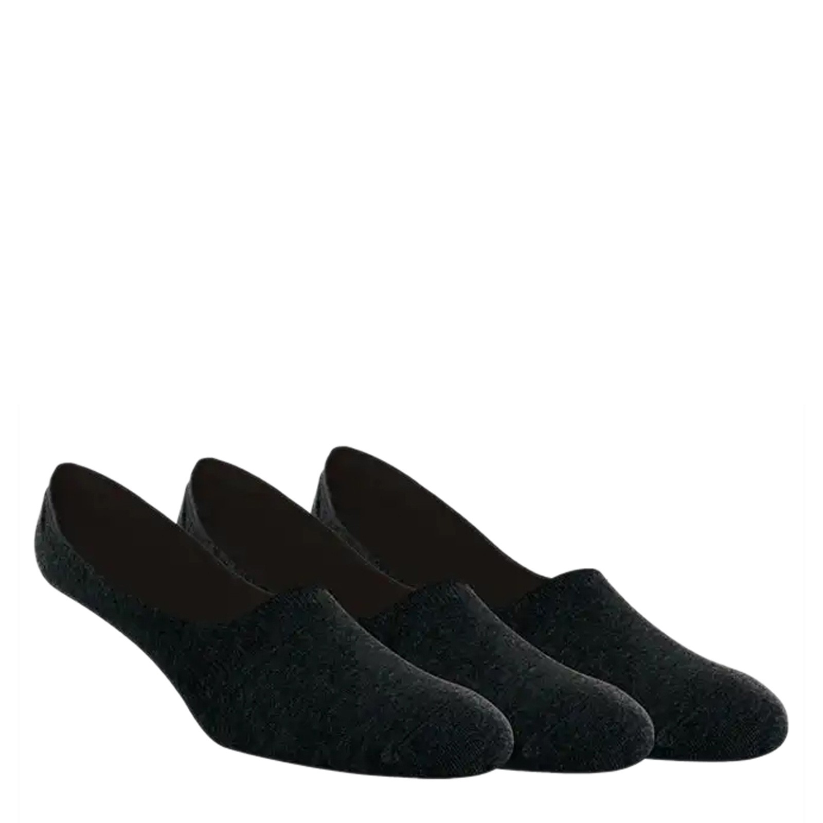 Mens Florsheim No Show Basic Liner Socks - 3 Pack 9045-001 Black FABRIC-AND-SY 3890₽