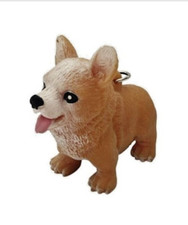 Dog WELSH CORGI Rubber BACKPACK CLIP Keychain Key Ring