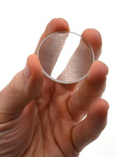 Eisco Double Convex Lens, 200mm Focal Length, 1.5" 38mm Transparent