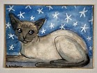 ACEO Original Acrylic Painting Cat Kitten miniature by BrydenArt — photo 1