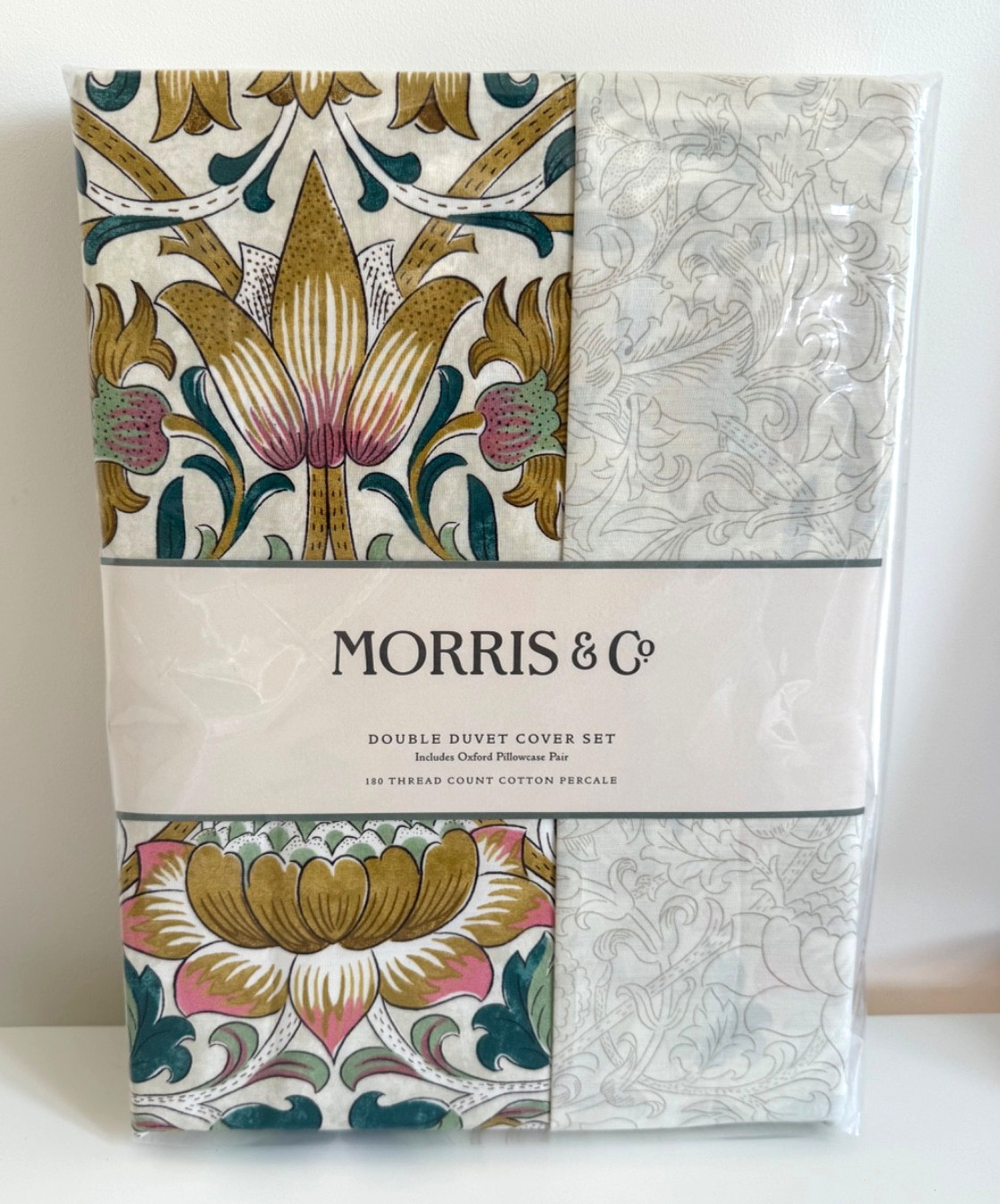 Morris & Co Lodden Primrose Double Duvet Cover & 2 Pillowcases NEW RRP £120