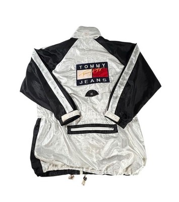 Vintage Tommy Hilfiger Jacket Large Windbreaker Anorak Big Flag Jeans 90s Rare