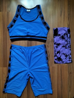 NEU! 3er-Set Fitness-Outfit, Gym-Kleidung, Bustier, Radlerhose
