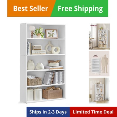 VASAGLE Custos Collection - Bookshelf, 5-Tier Bookcase, Book Shelf, Open Storage