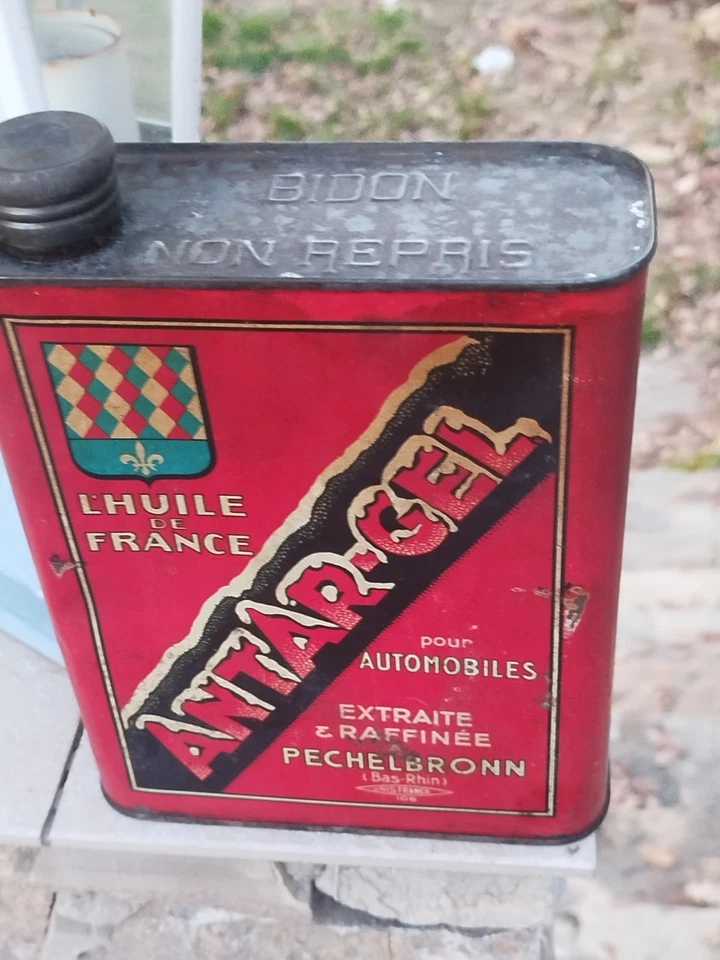 Bidon Huile Ancien Antar 1940 - Photo 2/4