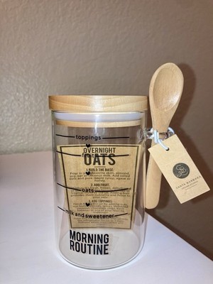 Santa Barbara Design Studio Overnight Oats Jar Spoon Kit Lid Recipe Cute Gift