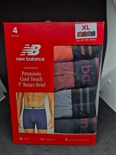 New Balance Men's SZ XLarge 40-42  -4 Pack Performance Premium Boxer Briefs