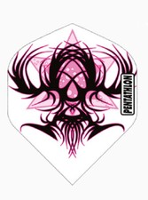 PENTATHLON Pink Tribal Standard Dart Flights 100 Micron - 5 sets 15 flights 