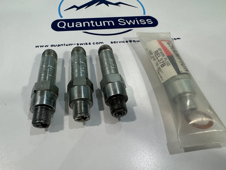 NUEVO Juego de 4 BUJÍAS CHAMPION AVIACIÓN REL37B - Doble Electrodo de Níquel 5/8-24 Foto 4 de 4