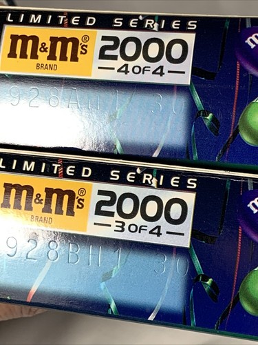 M & M's Millennium Limited Series Set Of 4 Party Boxes 2000 Confetti Colored - Picture 5 of 6