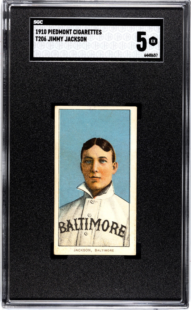 Jimmy Jackson Portrait 1910 T206 Piedmont 350. SGC 5. Excellent