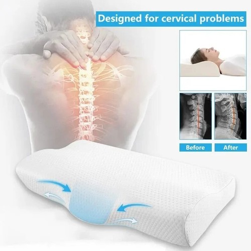 Cervical Memory Foam Contour Pillow | Ergonomic Neck, Back Support AU - Picture 4 of 7
