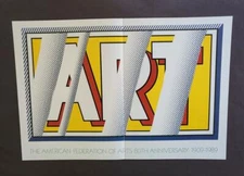Roy Lichtenstein "American Federation of Arts" Poster  Mounted offset Print 2019