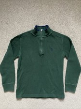 Boys Polo Ralph Lauren Size M 10-12 Green 1/4 Zip Pullover Sweater