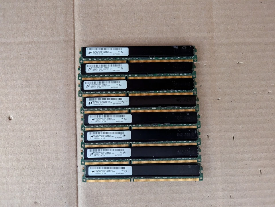 4X MICRON MT36KDYS1G72PZ-1G4M1FG 8GB PC3-10600 ECC DDR3 BZAFEZQ003 C1-3(17) - Image 3 of 4