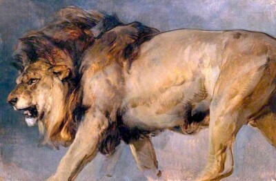 Oil painting Study-of-a-Lion-Sir-Edwin-Landseer-oil-painting Study-of-a-Lion-Sir