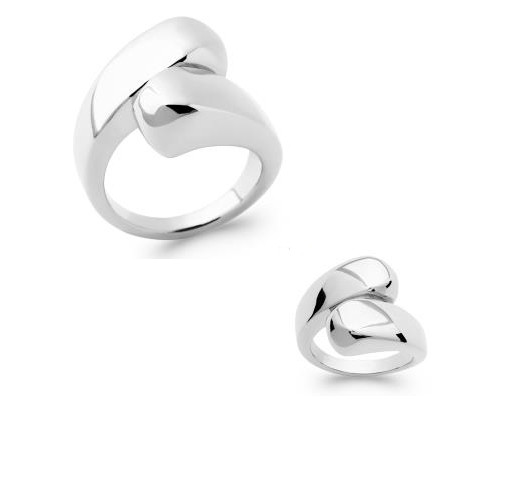 Bague goutte d'eau argent massif anti ternissement tailles 50 à 60