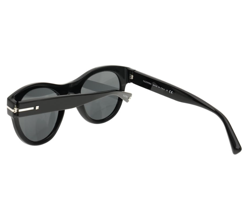 Valentino VA4020 Oversized Round Cat-Eye Sunglasses –Black/Ivory Valentino Women main image 2