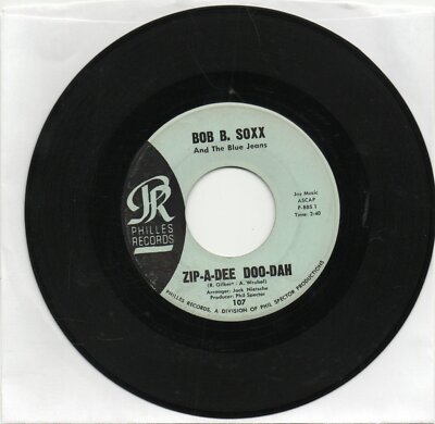 Bob B. Soxx   Zip A Dee Doo Dah On  Philles   Original  45