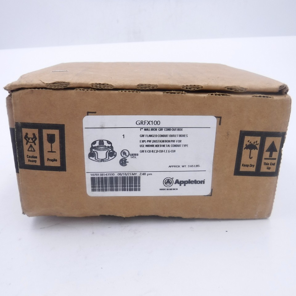 Appleton GRFX100 1" Flanged Conduit Outlet Box 4 Outlets Malleable Iron