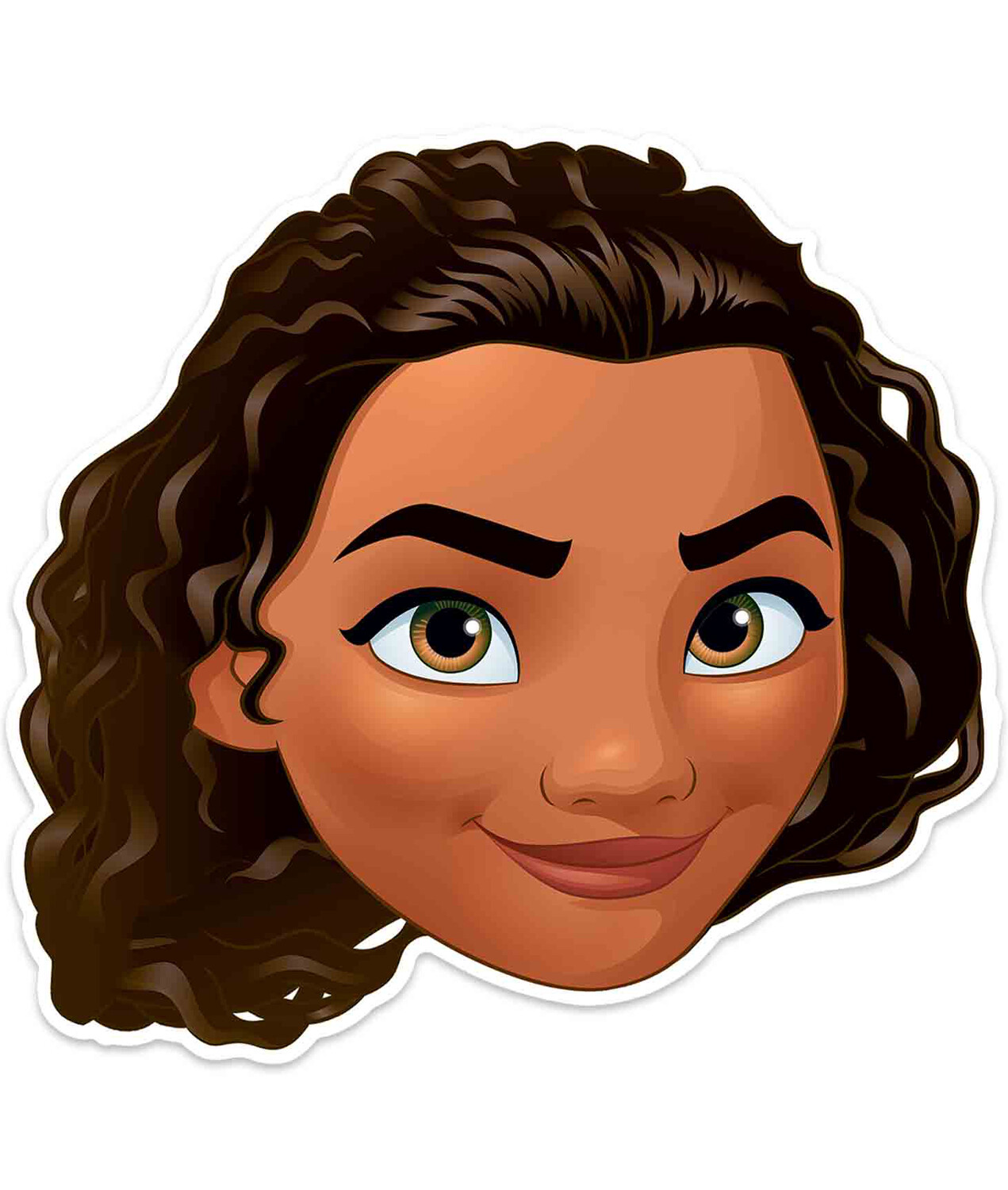 Moana Official Disney Princess Child Size 2D Card Party Mask - Party Fun