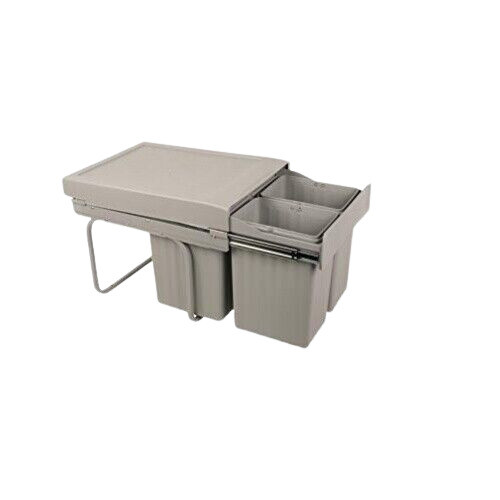 Sanitop-Wingenroth Ausziehbarer Mülleimer mit Trennsystem, 3-Fach  