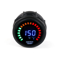 2 52mm Colorful Led Digital Voltmeter Water Temp Temperature Gauge Meter Auto